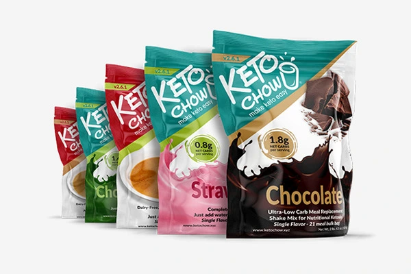 various bags of Keto Chow