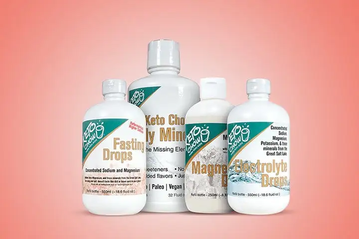 Bottles of Keto Chow supplements